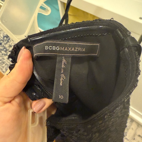 BCBG MAXAZRIA WOMENS LACE SERI BLACK POLYESTER CORSET DRESS SZ:10 $368 - Picture 7 of 8